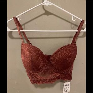 Mauve Lace Bralette Top
